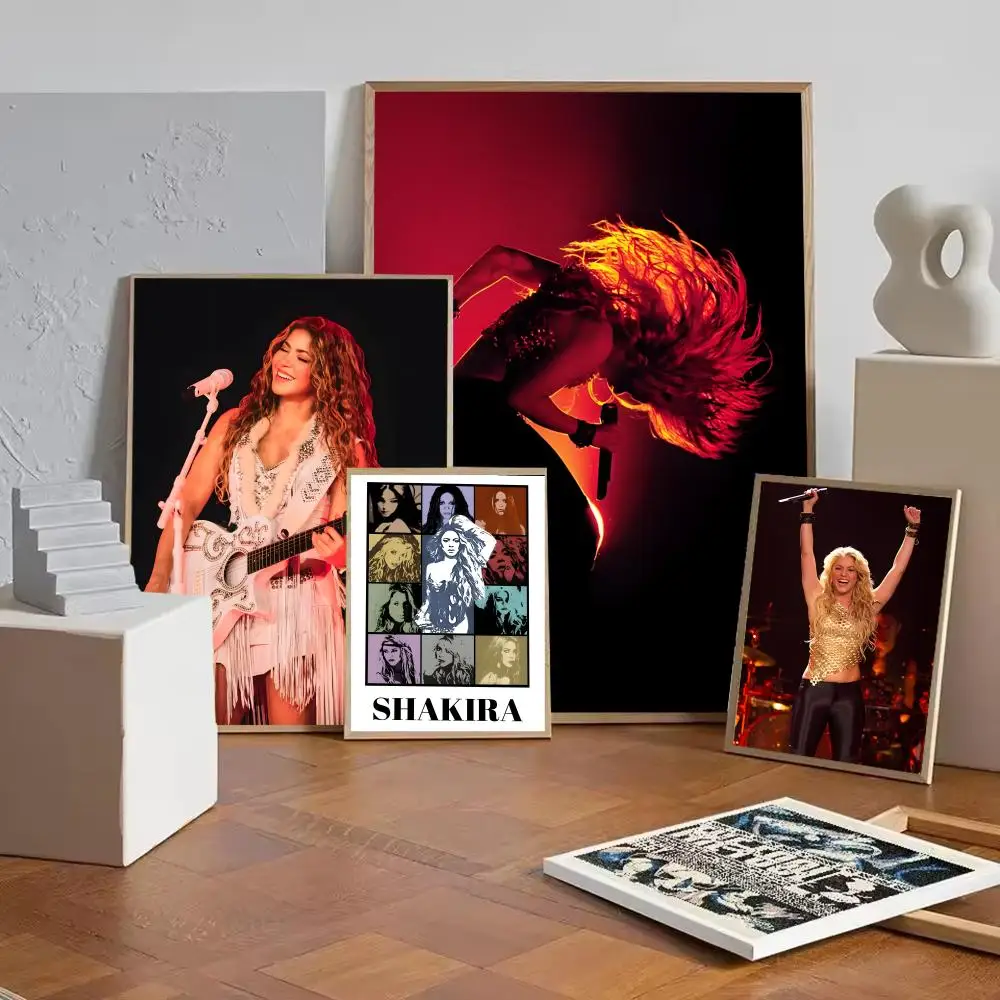 Hot cool singer S-shakira Poster HD Self-Adhesive Wall Decor Home Office Dorm Bedroom & More Ideal Gift Choice