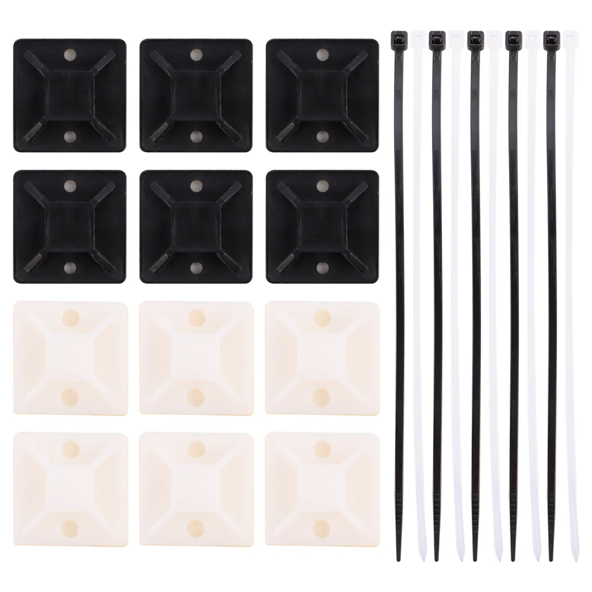 

400 Pcs Self-adhesive Mount Cable Ties Wire Wall-mounted Base Nylon Bracket Clip