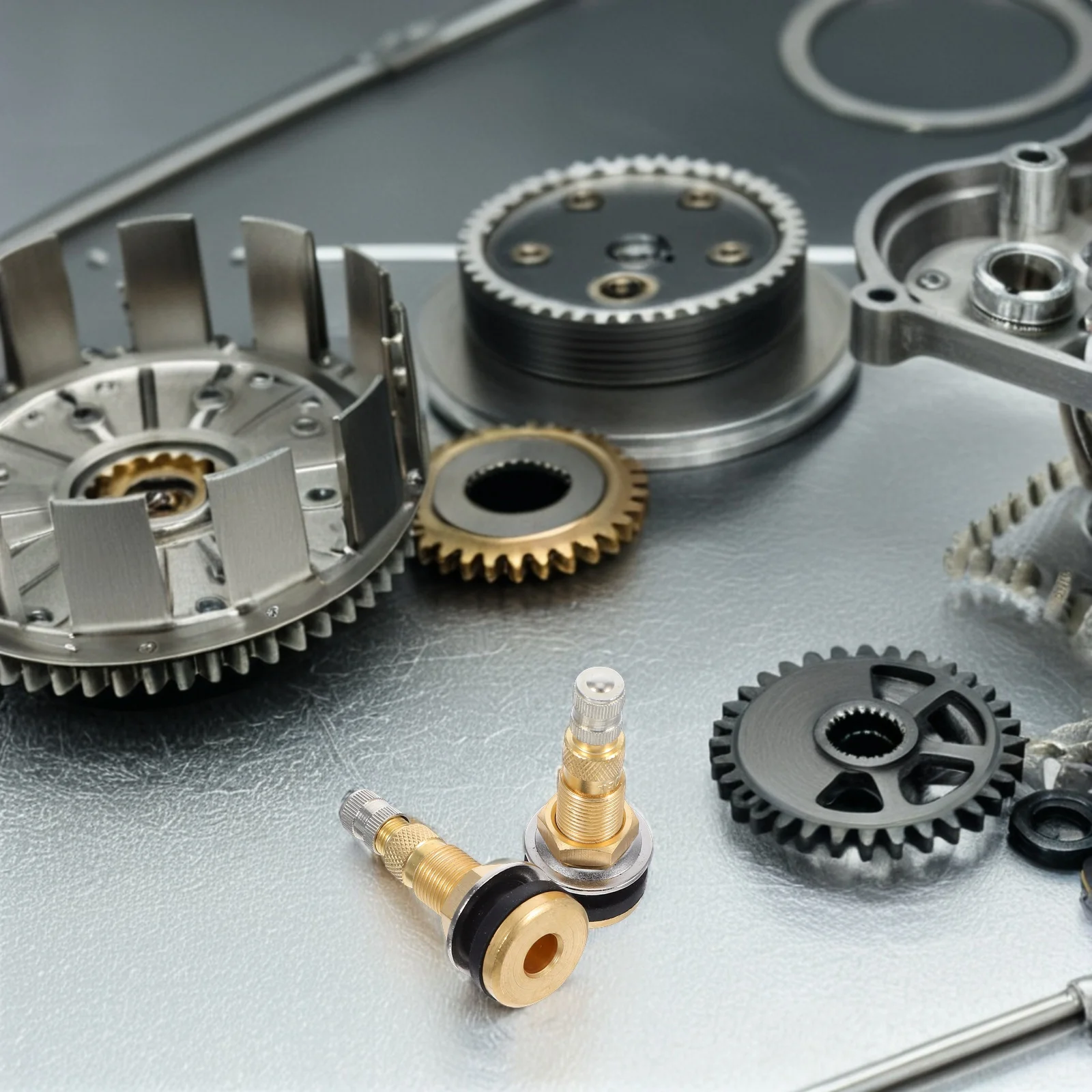 

2pcs Brass Tire Valve Stems Heavy Duty Tubeless For Trucks Tractors Loaders Rollers Farm Construction Vehicles High Pressure