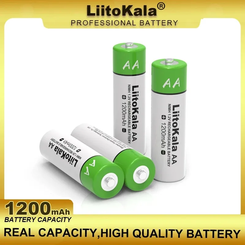 LOT Liitokala Wholesale 1.2V AA 1200mAh Ni-MH Rechargeable Battery For Temperature Gun Remote Control Mouse Toy Batteries