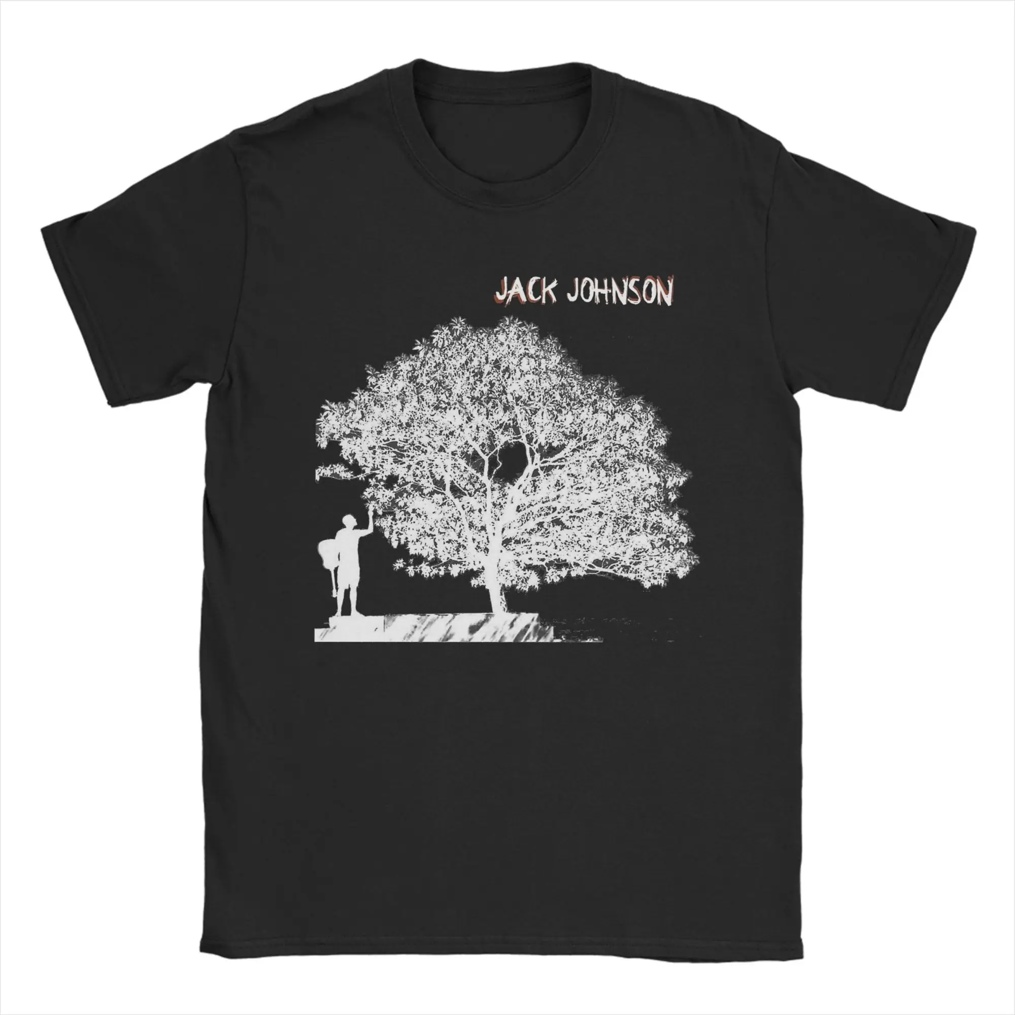 

Футболка Jack Johnson Tree Tour, мужская повседневная футболка из чистого хлопка, футболки с круглым вырезом, одежда с короткими рукавами и графическим принтом