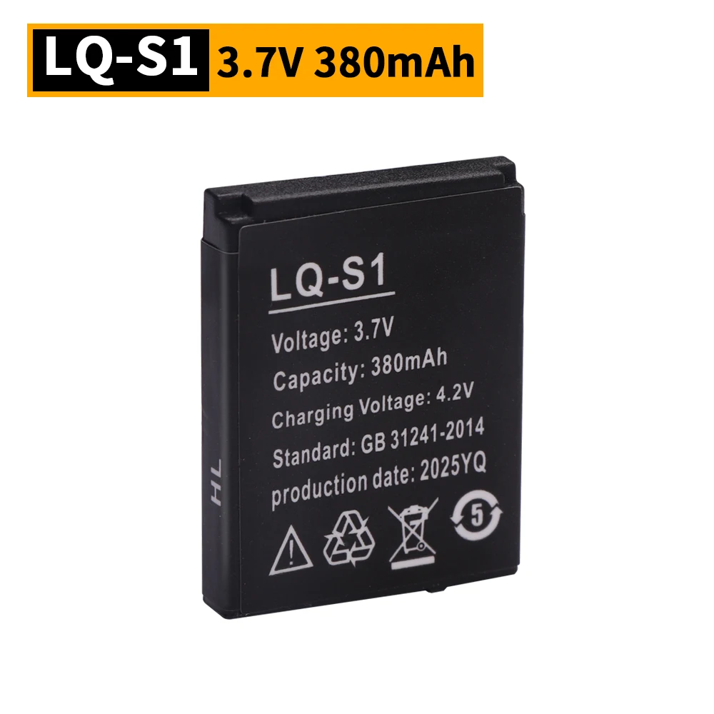 3,7 В LQ-S1 380 мА Батарея для умных часов Прочная литиевая аккумуляторная батарея SmartWatch для DZ09 W8 A1 QW09 KSW-S6 RYX-NX9