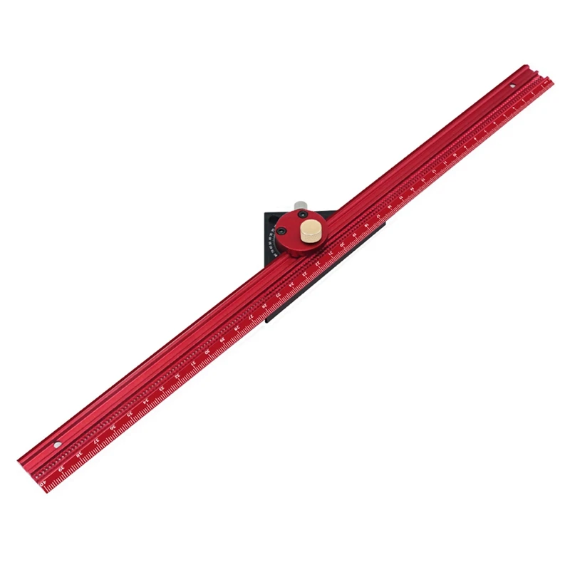 

Precision Scribe Ruler Aluminum T-Type Line Drawing Hole Ruler Woodworking Square Layout Marking Gauge Durable 400Mm