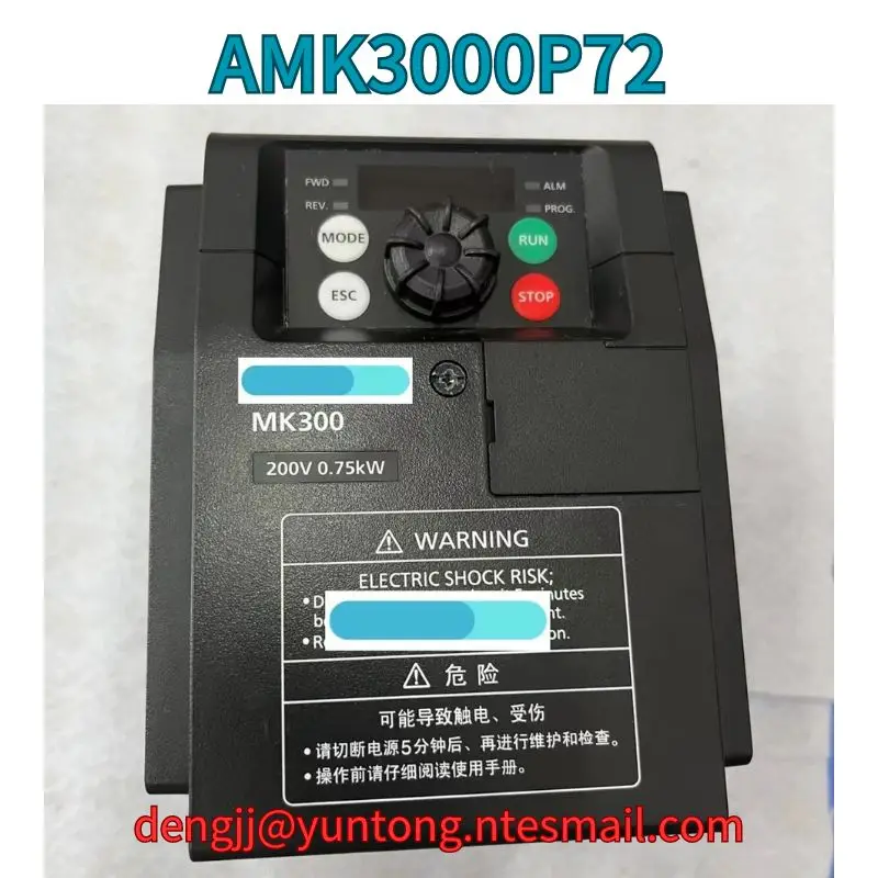 

Used AMK3000P72 frequency converter 0.75kw test OK Fast Shipping