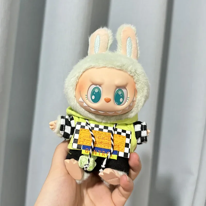 Labubu Doll Clothes Fashion Overalls Labubu Idol V1 V2 Dolls Clothing Accessories 15/17cm Plush Doll Universal