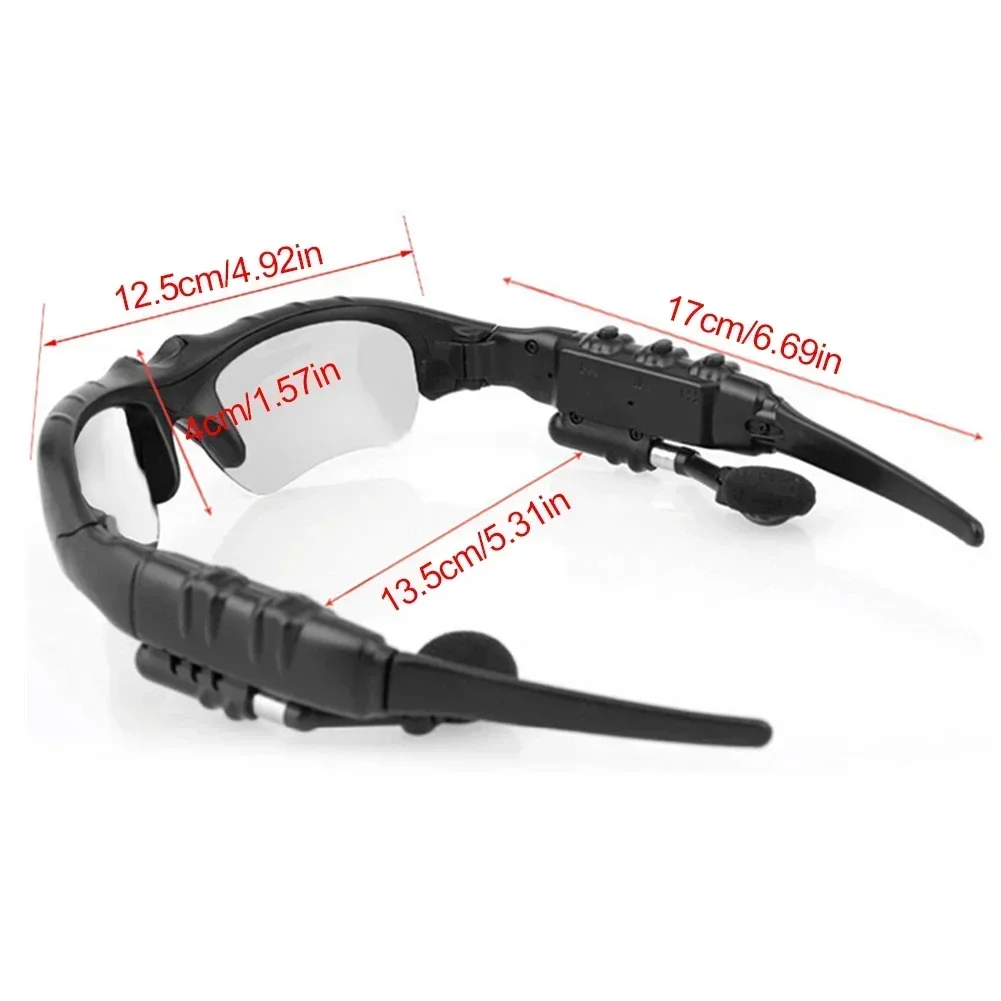5.0 fones de ouvido estéreo sem fio com microfone óculos inteligentes óculos de sol para condução ciclismo esportes redução ruído