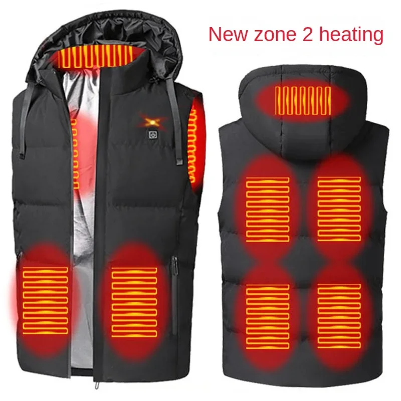 Verwarming Jas Verwarming Vest Man Winter Verwarmd Vest 2 Gebieden Usb Aangedreven Kleding Vrouw Kleding Warm Vest Kleding Fietsen Ski