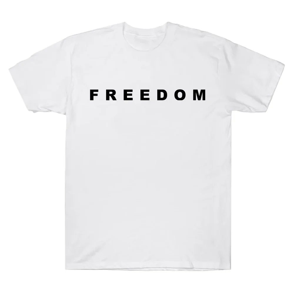 

Футболки Charlie Kirk Freedom Merch, футболки с надписью Freedom, унисекс, повседневная хлопковая футболка с короткими рукавами и круглым вырезом, хлопковая футболка высокого качества