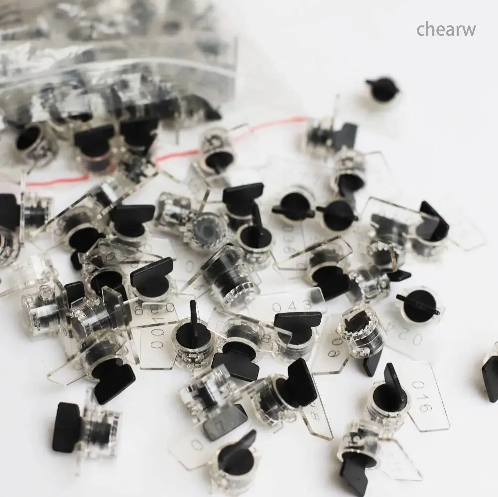 100 peças selo de medidor de torção mini selos de plástico Larser impressão sinais da empresa e bandeira de bloqueio de número