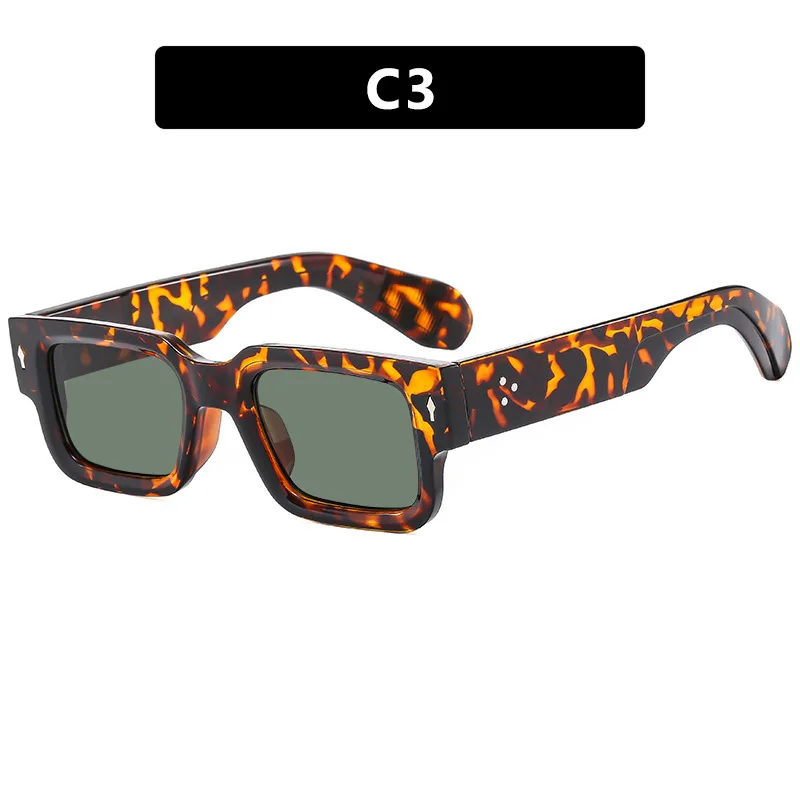 Arrow-shaped Rivet Square Sunglasses Fashionable Sunshade Sun Protection Rivet Beach Designer Sunglasses