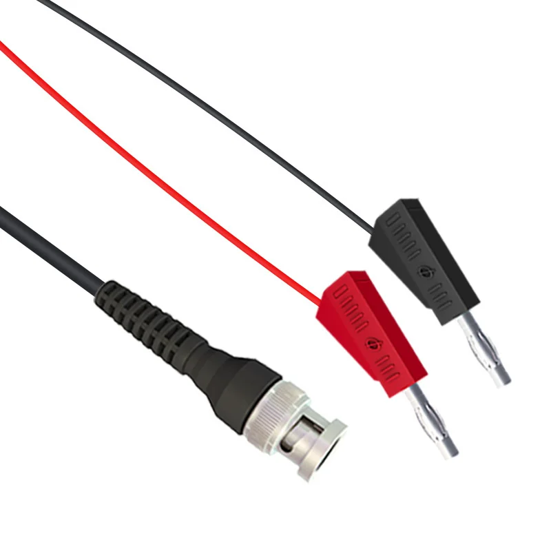 Cleqee P1009 BNC Male to Dual 4mm Banana Plug Stackable Type Test Leads Probe Cable 120CM.