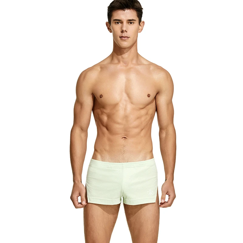 Neue Marke Seobean Herren sexy Baumwoll shorts Home Comfort Side Split Freizeit kurze Unterwäsche