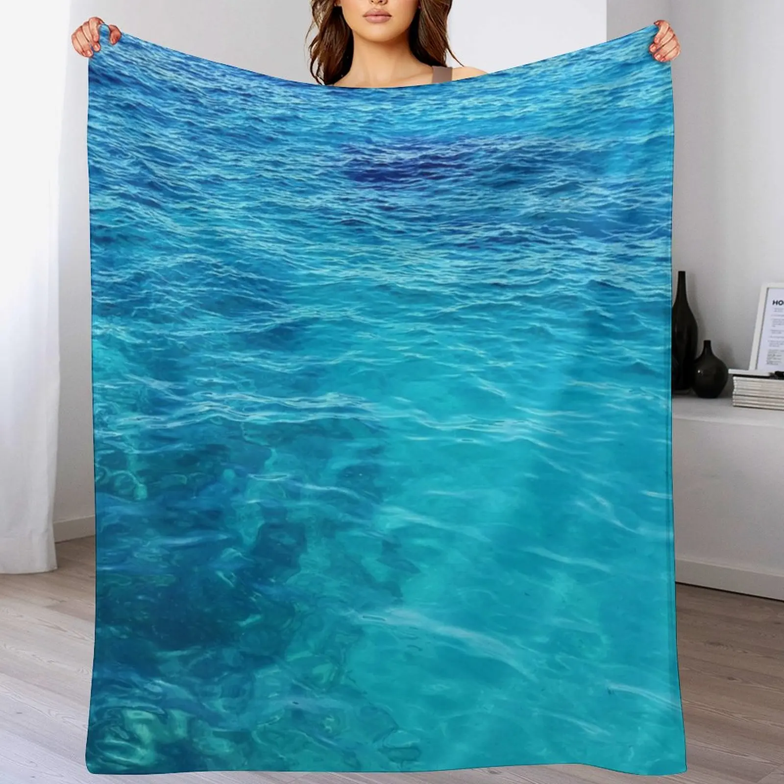 

Calm Turquoise Ocean Throw Blanket