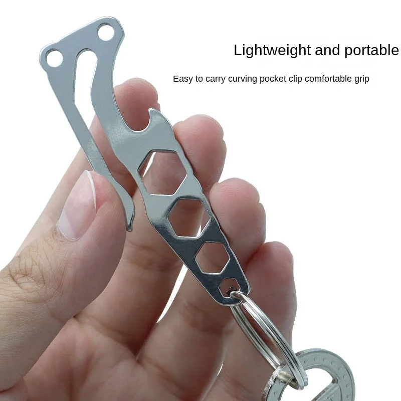 

EDC Multi Tool Keychain Pocket Clip Multifunctional Carabiner Hook Camp Hike Mountain Climb Outdoor Hanging Suspension