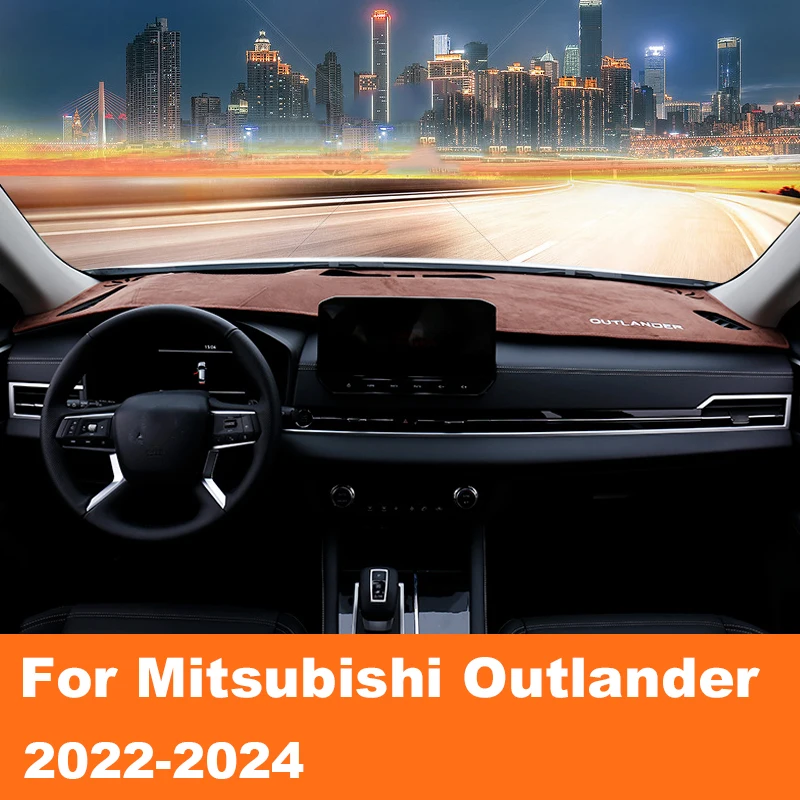 For Mitsubishi Outlander PHEV 2022 2023 2024 Car Dashboard Cover Shading Mat Sun Shade Pad Carpet Interior Supplies Accessories