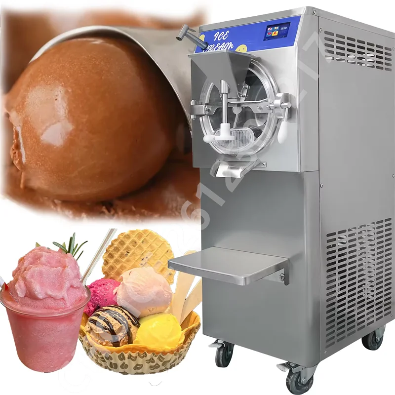 Commercial 48L/H Hard Ice Cream Machine Stall Milk Tea Shop Milk Buffet Restaurant Freeze Equipments Haagen-Dazs Cone Maker