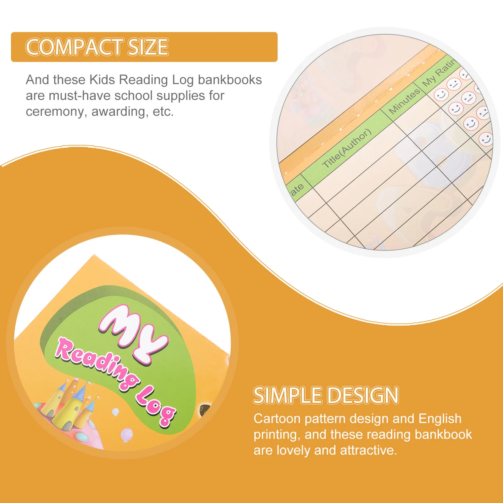 10 szt. Książeczki do śledzenia czytania dla dzieci, angielskie, z nadrukiem, wzór z kreskówki, praktyczne materiały edukacyjne, dziennik czytania dla dzieci