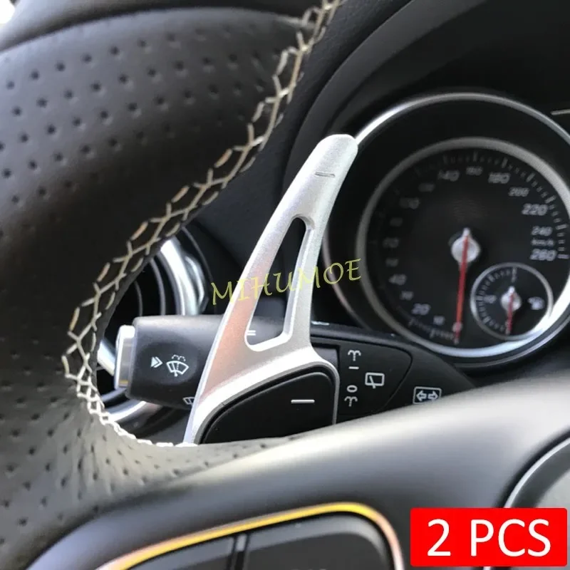 Steering Wheel Paddle Shifter Extension Accessories For Mercedes Benz A B C E S G GLA GLB GLC GLE GLS CLA EQA EQC Class Silver