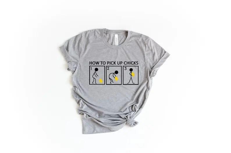 How To Pick Up Chicks Shirt, Pick Up Line Quote Cute Shirt for Him Gift for Him Gift for Bestfriend Short Sleeve Top Tees O Neck