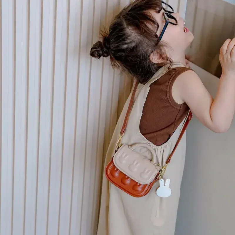 Mini bolso cruzado de mano Multicolor para niños, bolsos cuadrados pequeños, lindos bolsos de mensajero, Popular, hermoso, primavera, verano, nuevo