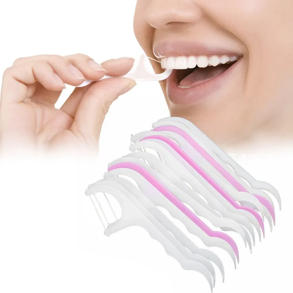 250Pcs/10 Packs High Elastic Superfine Dental Flossers Disposable Dental Floss Mixed Toothpicks Tooth Sticks Oral Care Tools