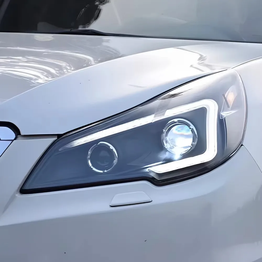 For Subaru Outback 2010-2014 Auto LED Front Lamps Assembly Upgrade High Quality Projector Lens Plug and Play Accessories