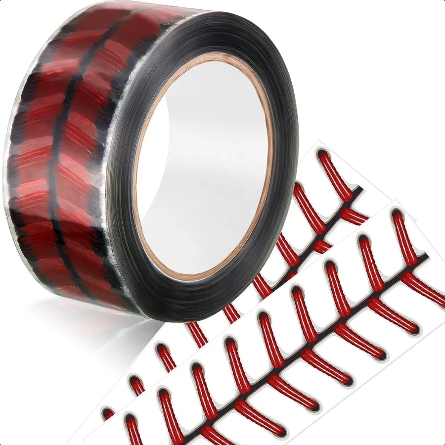 

110 ярдов лента для бейсбольной строчки шириной 1,9 дюйма, декоративная клейкая лента для бейсбола, кружевная упаковочная лента для подарочной упаковки