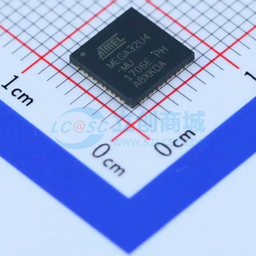 1PCS /LOT ATMEGA32U4-MU VQFN-44-EP(7x7) Single Chip Microcomputer (MCU/MPU/SOC) IC Chips in Stock 100% NEW and Original