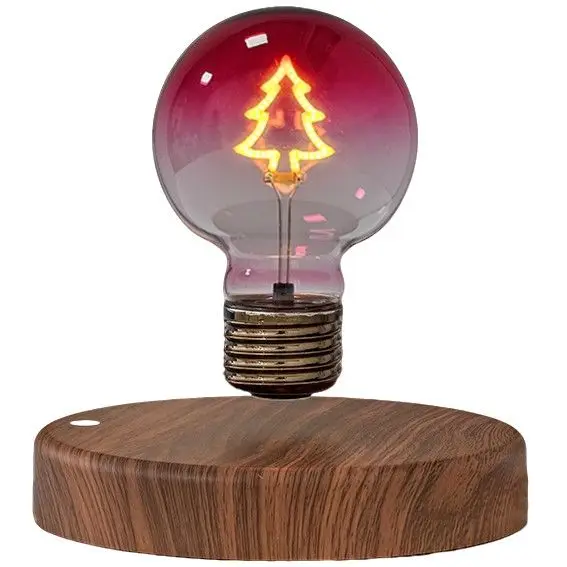 Maglev Rainbow Bulb Resin Decoration Atmosphere Night Light Creative Desktop Ornament Black Technology