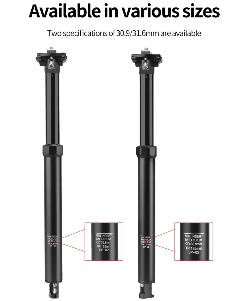 AliExpress MEROCA MTB Dropper Seatpost 27.2/30.9/31.6mm Telescopic Seat Post Wire Control Adjustable Bicycle Seat Tube Cycling Accessories