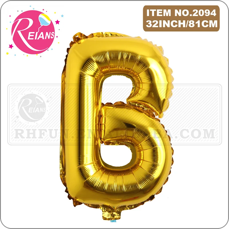 32 inch Gold number letter Balloon Inflatable Air Number letter Foil balloons Birthday baby shower Party Wedding Decoration Ball