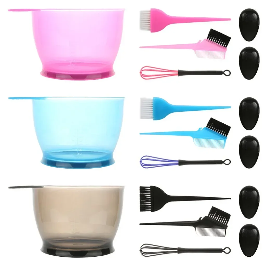 

Hair Dye Color Brush Bowl Set with Ear Caps Dye Mixer Hair Tint Dying Coloring Applicator Hairdressing Styling Accessorie