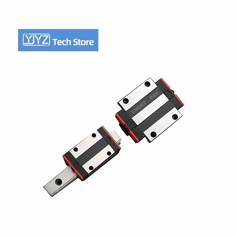 Low Linear Guide Rail 2PCS EGR15 20 25 30 And 2PCS EGH15CA EGW15CC EGH20CA EGW20CC EGH25CA EGW25CC EGH30CA EGW30CC Slider Block