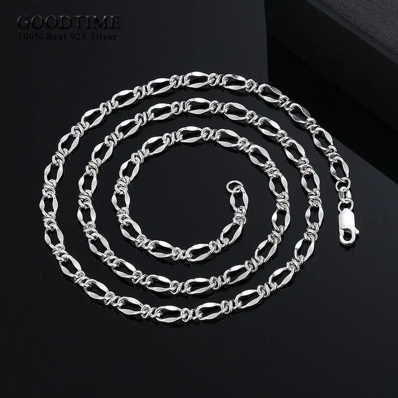 Noble Men Chain Pure 999 Sterling Silver Clavicle Hip Hop Personalized Necklace Jewelry Accessories Anniversary Gift For Male