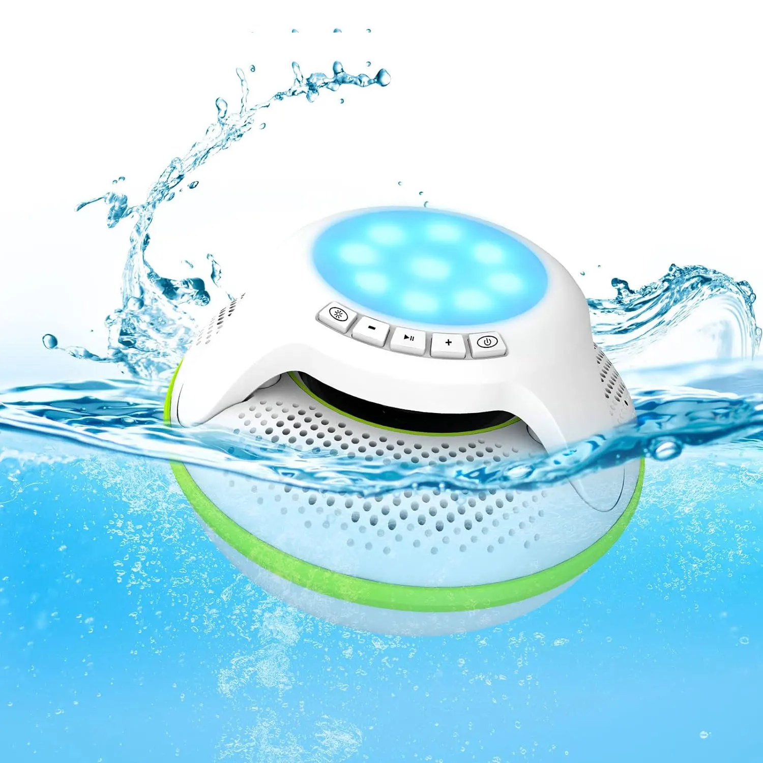 Swimmer Portable Wireless Speakers,Wireless Floating Speaker Stereo with Water-resistant and Colorful LED Light