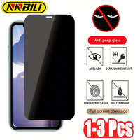NNBILI 1-3Pcs Privacy Screen for iPhone 16 15 Pro Max 14 13 12 11 XS MAX XR X 8K HD Clear Anti-Spy Tempered Glass Anti-Scratch