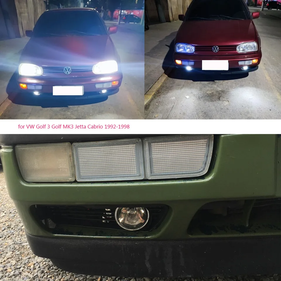 LEDヘッドライトカバー,フォグライト,車のヘッドライトカバー,ゴルフ3