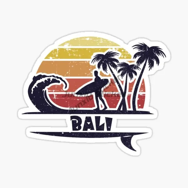 

BALI INDONESIA Beach Surfing Landscape Car Sticker Car Accessories Vinyl Waterproof Decor Decals
