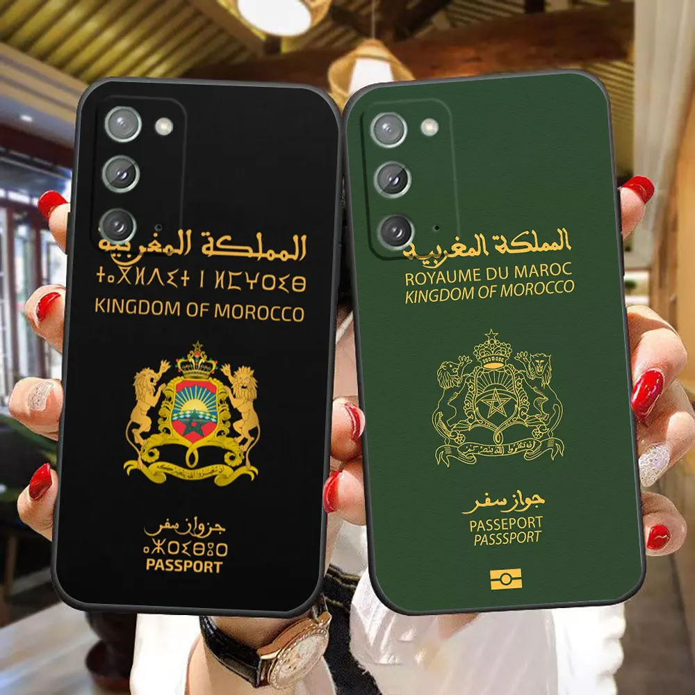 Funda de silicona con bandera de Marruecos para Samsung Galaxy, Funda de teléfono para Samsung Galaxy A02S A03S A04E A05S A10E A10S A50 A70 M23 M53 NOTE 10 20