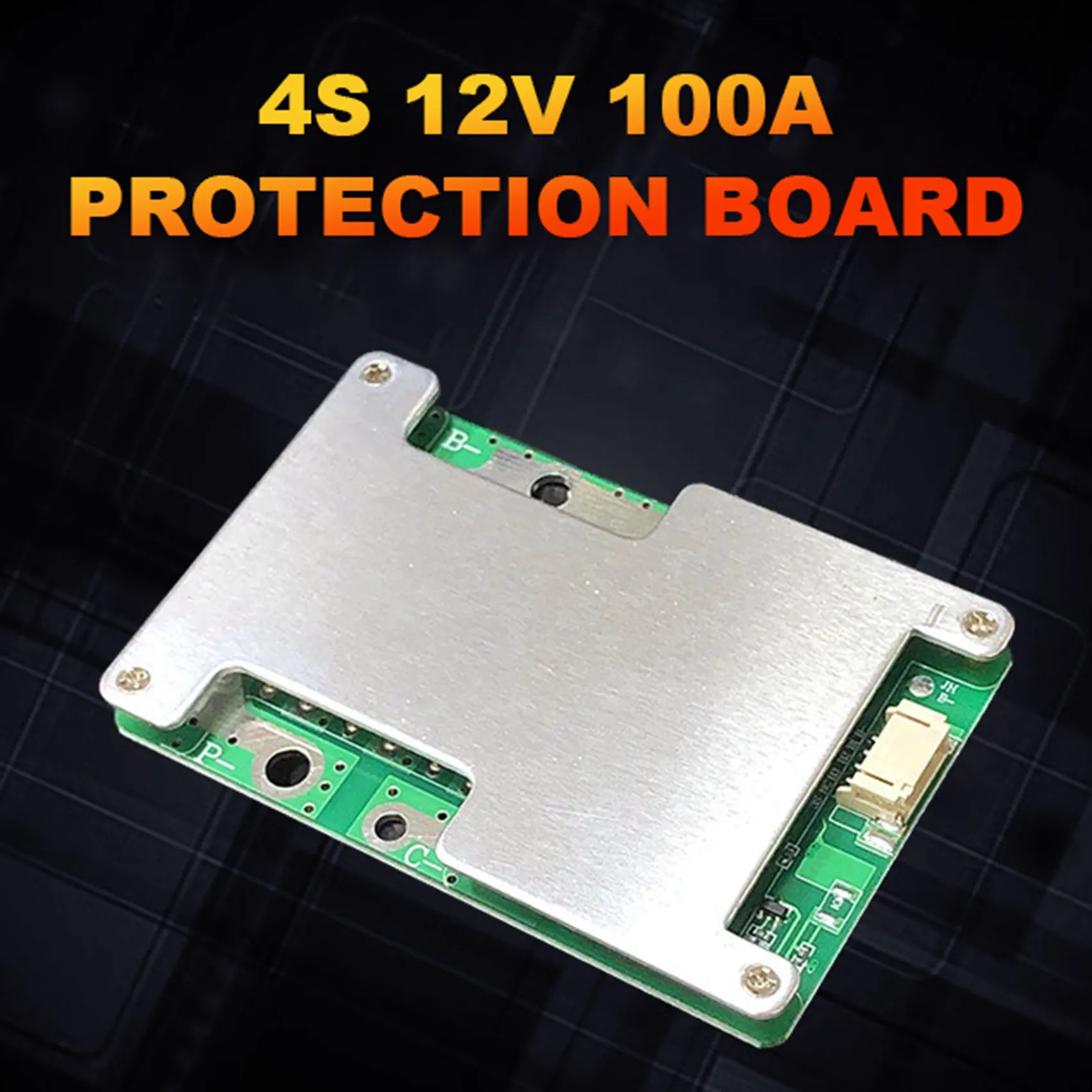 BOFF- Placa de protección de batería de litio LiFePO4 4S 12V 100A con equilibrio de batería/mejora la placa de protección PCB BMS