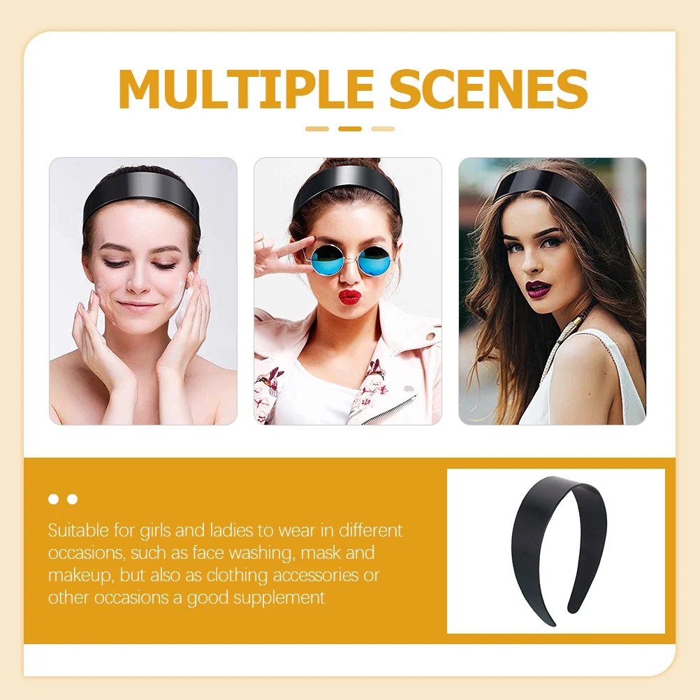 

12Pcs Plastic Headbands for Women Wide Hard Hairbands Durable Hair Accessories Everyday Use Plastic Headbands Plain Headband
