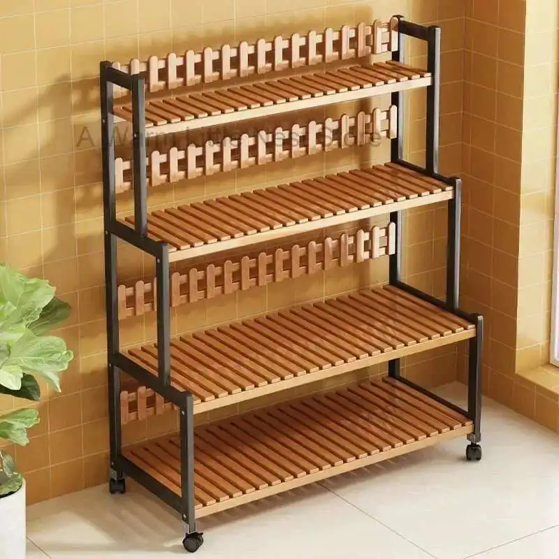 

Black Outdoor Plant Shelf Rack Flowers Luxury Universal Square Plant Shelf Rack Tiered Bamboo Bitki Rafları Garden Furniture