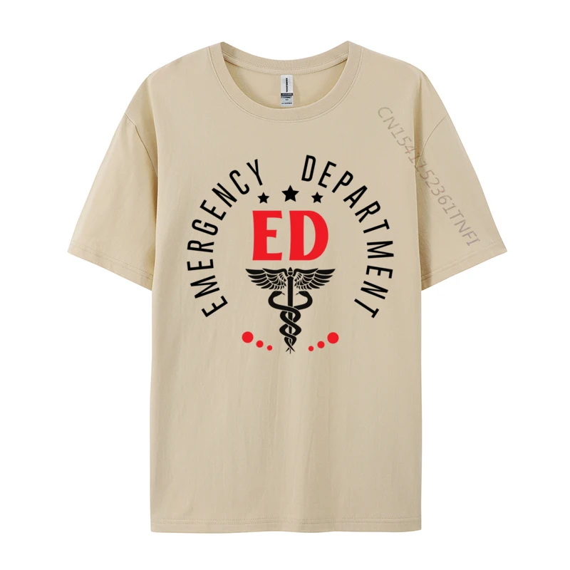 Funny Emergency Department Emergency Room Nurse ED Back Of On Sale Normal Simple Style T-shirts Cotton Men Tees Simple Style