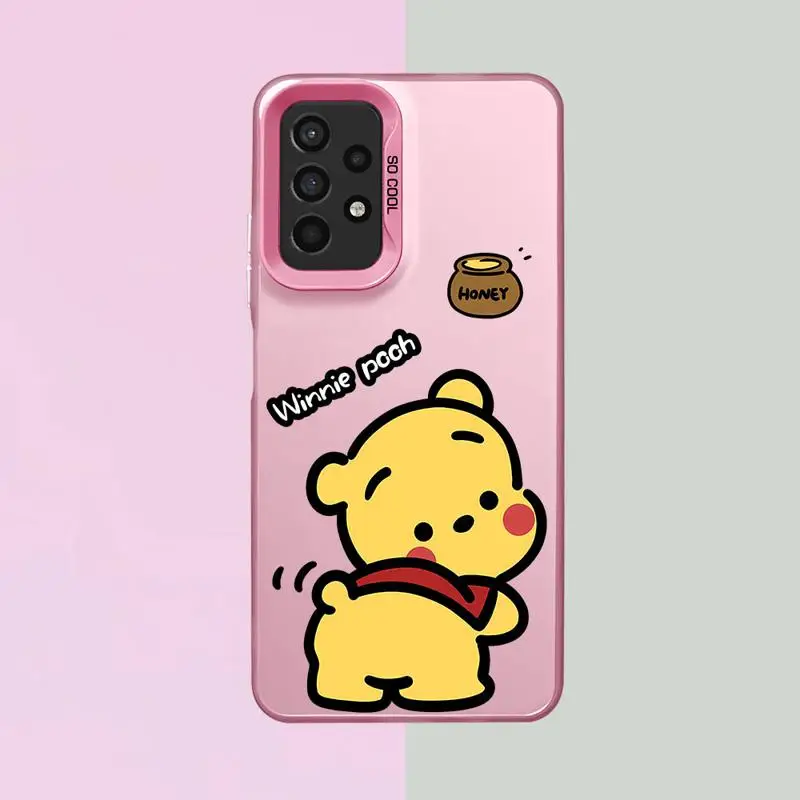 Disney Winnie The Pooh etui do Samsung Galaxy A54 A14 A52 A12 A53 A34 A71 A13 A50 A32 A21s A23 A51 kolorowe srebrne etui na telefon