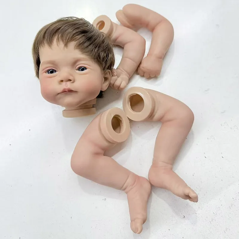 19 Inch Lifelike Reborn Doll Kit Irys or Lily Unpainted / Already Painted Unfinished Doll Parts with Body Cloth and Eyes - view 4