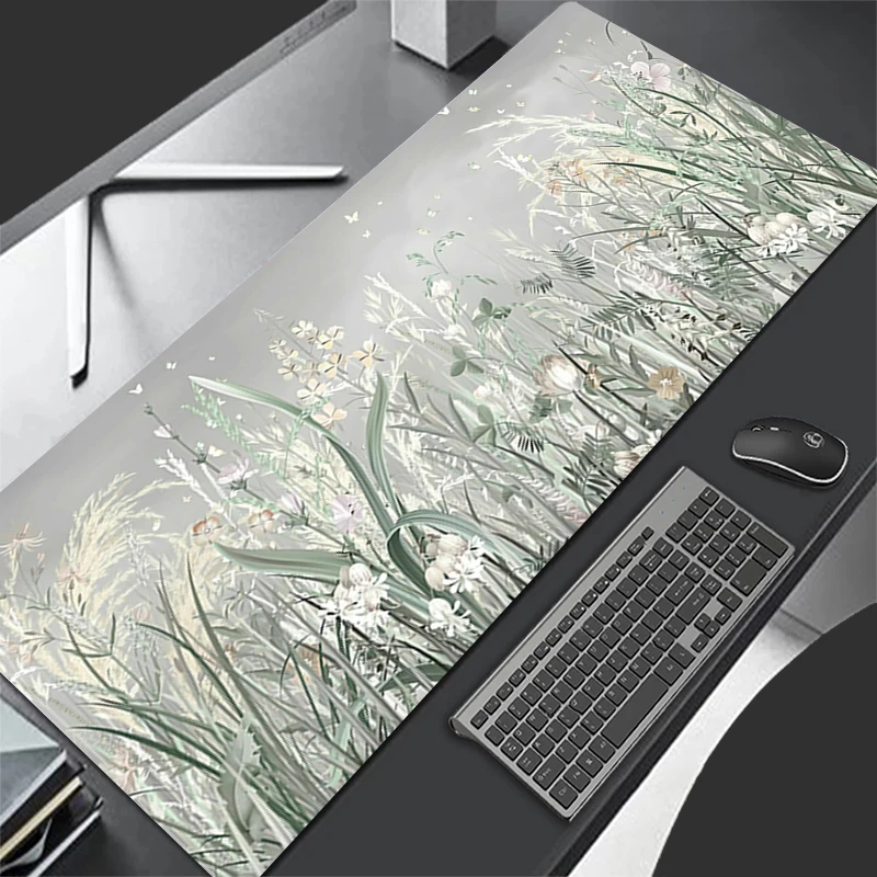 Tappetino per mouse anime Tappetino per mouse per giocatori Tappetino per scrivania Tappetino per tastiera con motivo floreale vintage Tappetino per tastiera per computer e armadietto per ufficio di marca di moda
