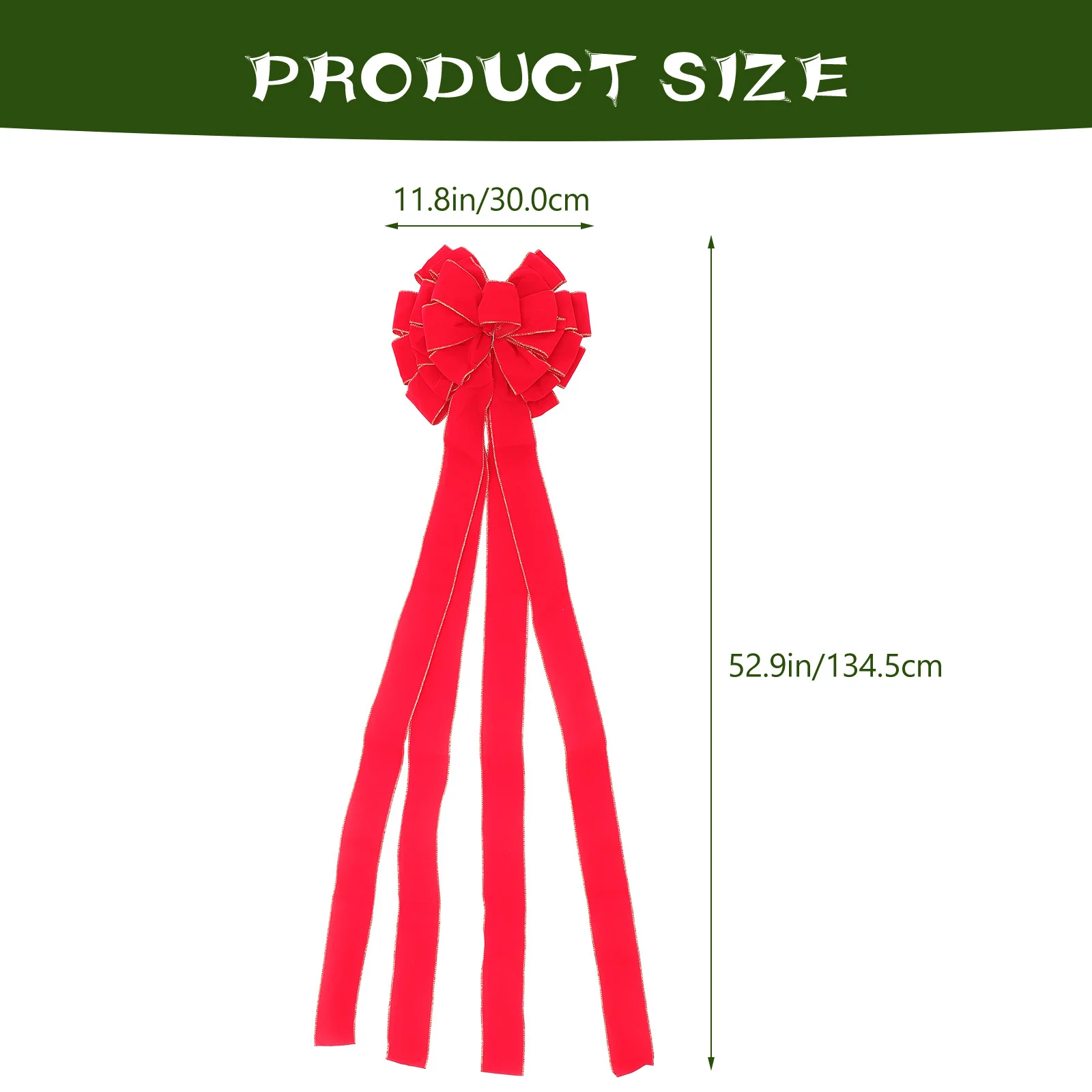 

Christmas Decor Glowing Bow Hanging Decoration Holiday Bows Decorative Shine Red