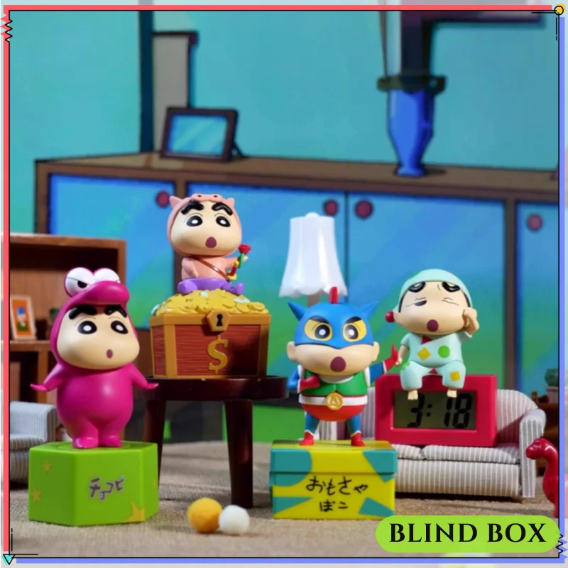 

Новинка в наличии, зеленые товары, Cimon Crayon Shin-Chan, настоящая слепая коробка, часы, ночник, таймер, милый подарок-сюрприз на день рождения