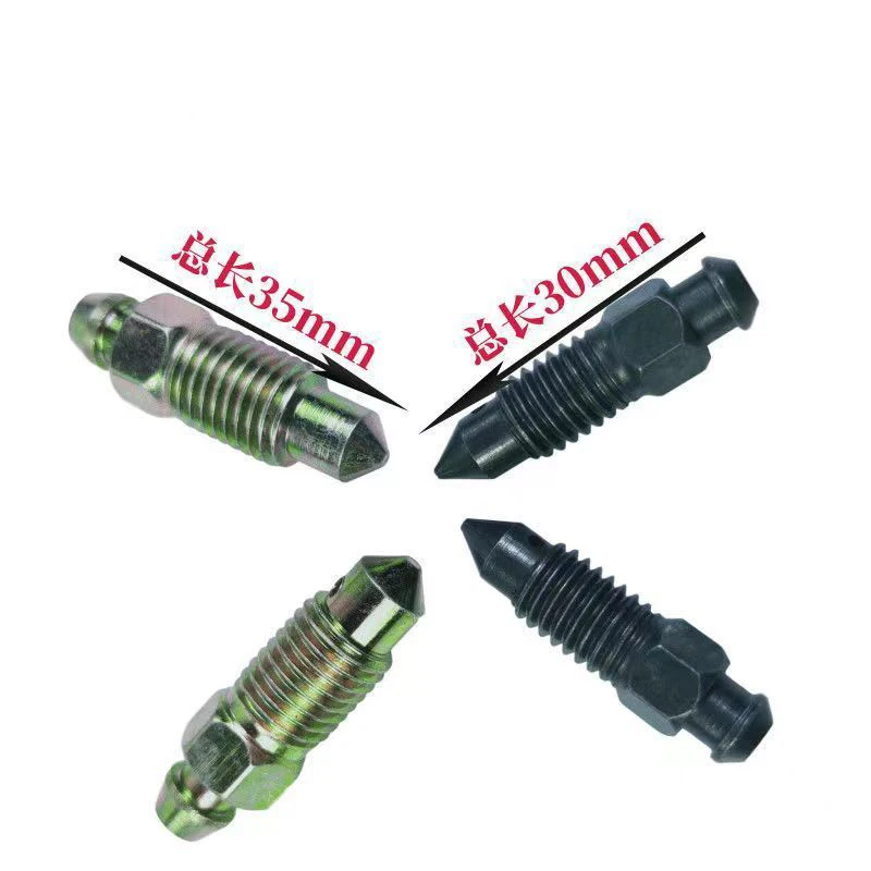 5/20pcs Motorcycle Brake Pump Calipers Exhaust Bleed Screw M8 M10 1.25 1.0 Picth with Rubber Dust Cap for Moped Scooter view 3
