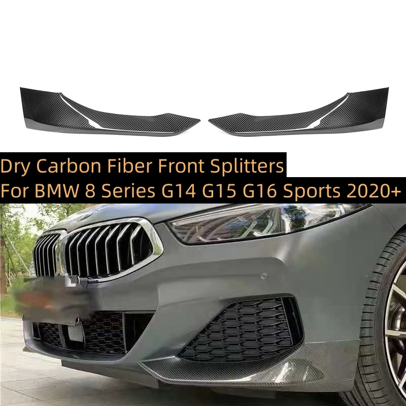 

Dry Carbon Fiber Front Lip Bumper Spoiler Rear Bumper Diffuser Splitters For BMW 8 Series Coupe Convertible G14 G15 G16 Sports